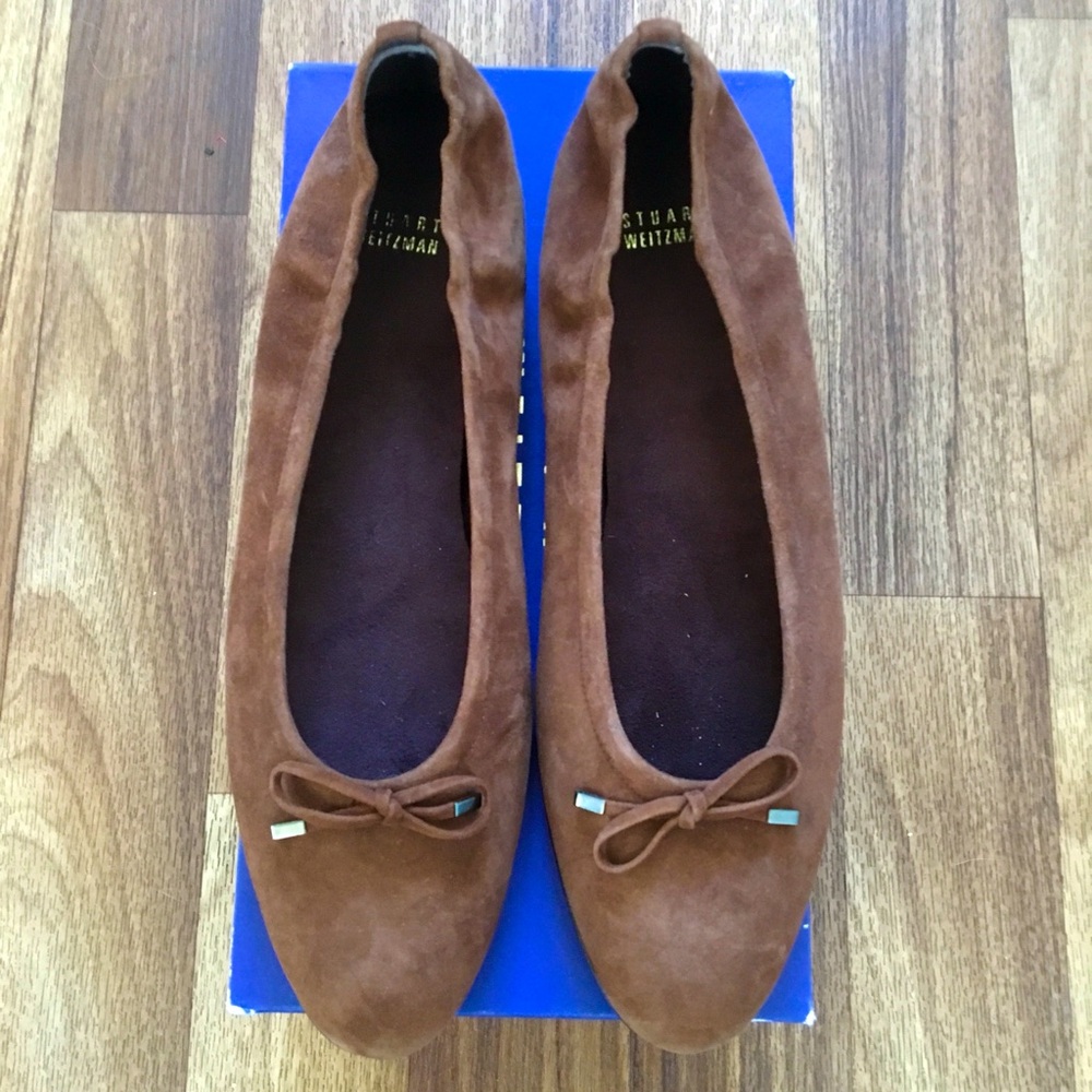 Stuart Weitzman Classic Suede Ballet Flats